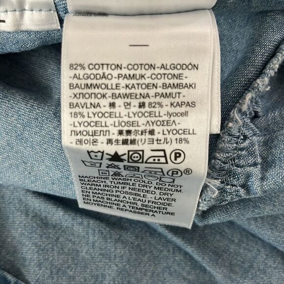 NWT Levi's Women's Midi Denim Shirt Dress Mika Balloon Short Sleeves - Picture 16 of 16